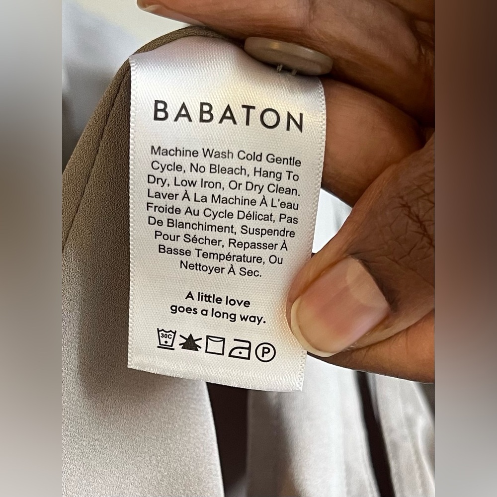 Aritzia Babaton Quincey Flowy Lightweight trench coat Size Medium In Taupe - Picture 15 of 16